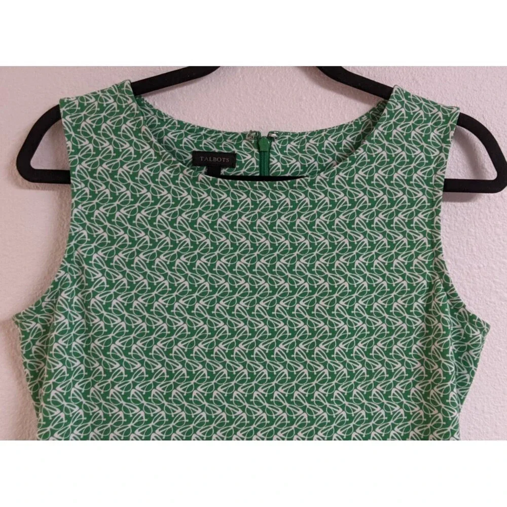 Talbots Ponte Knit Sleeveless Fit & Flare Sunglass Novelty Print Dress M - Picture 2 of 11